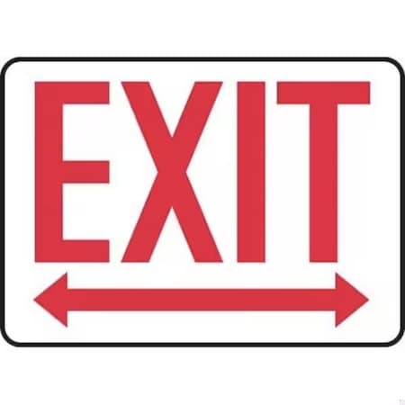 Accuform Exit Sign, Dura-Plastic, 14 in W, 10 in H MEXT519XT